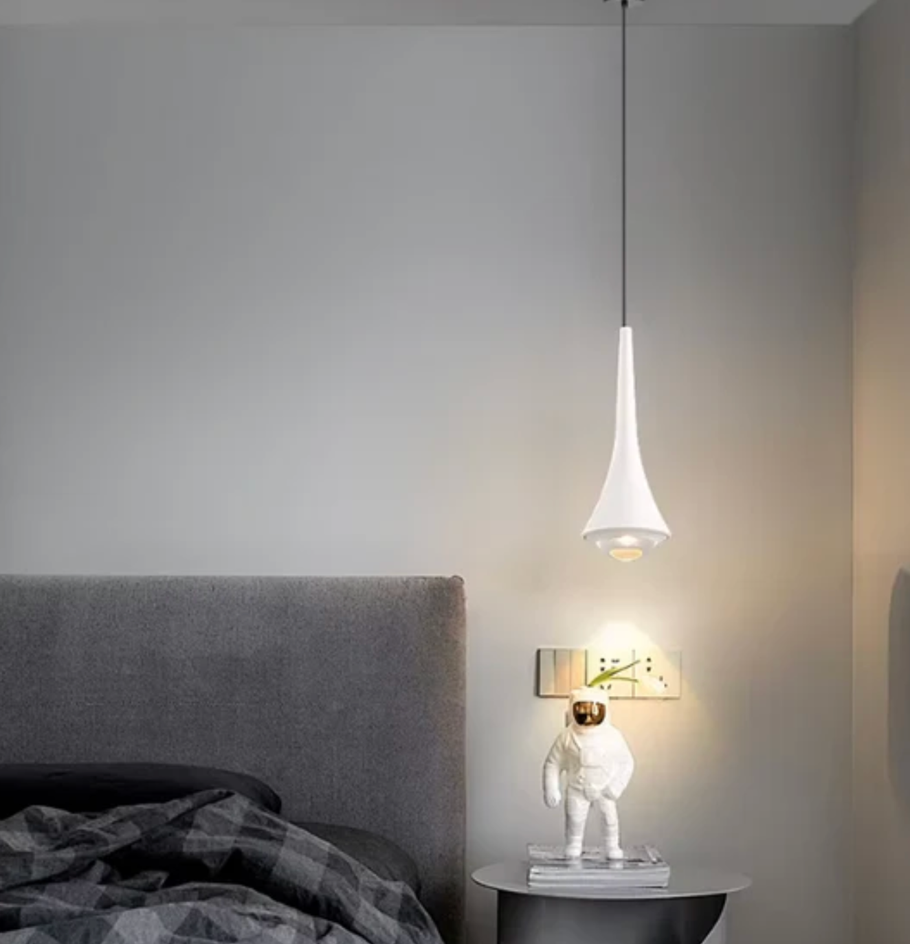 Nowoczesna lampa wisząca LED – designerska lampa sufitowa stożkowa