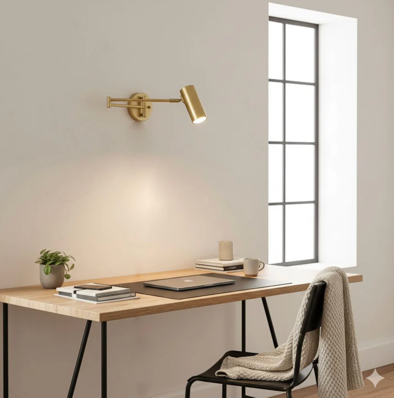 Nowoczesny kinkiet ścienny z regulowanym ramieniem – minimalistyczna lampa punktowa