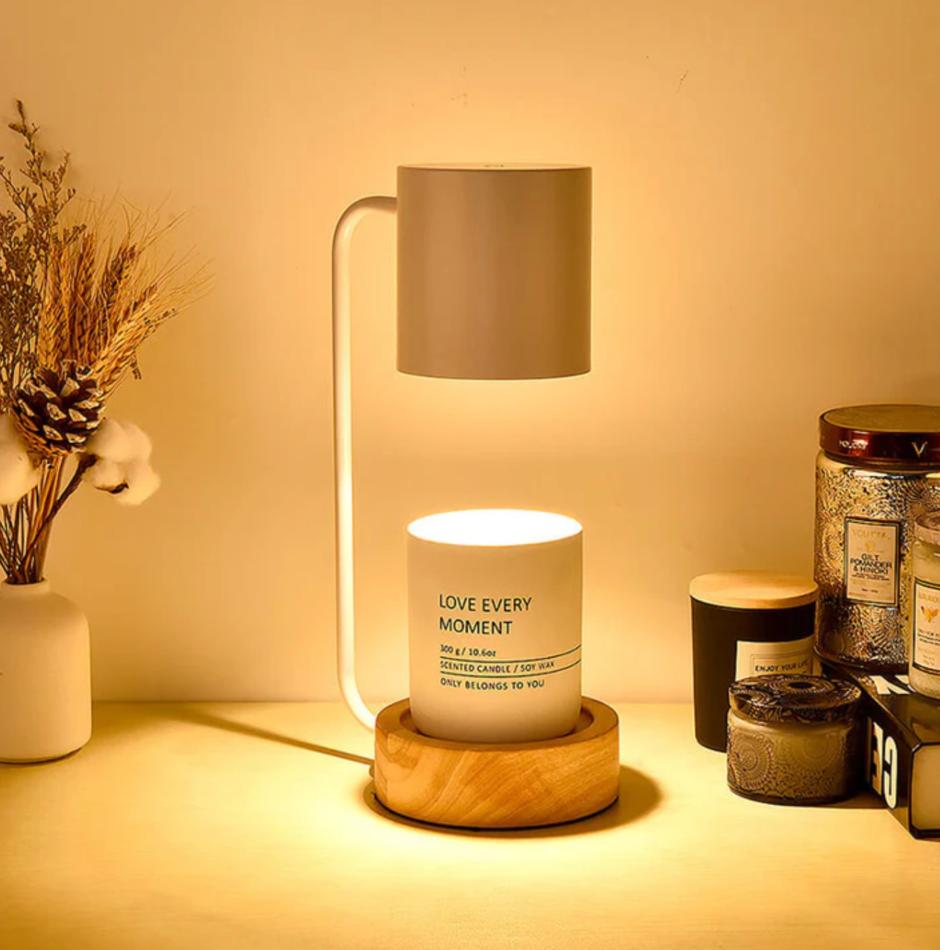 Lampa stołowa do świec – nowoczesny podgrzewacz w stylu minimalistycznym
