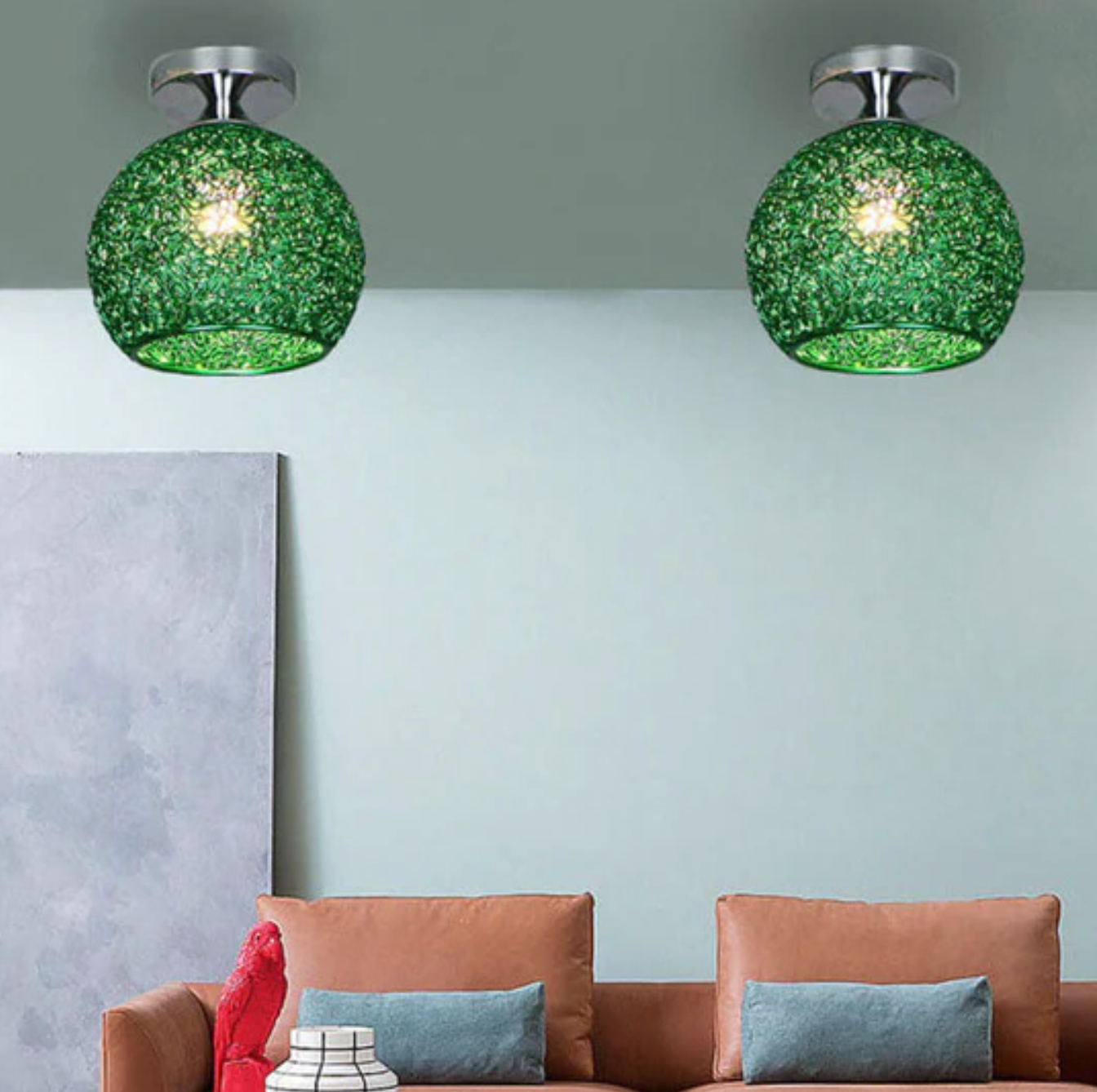 Lampa sufitowa kule dekoracyjna – plafon z ażurowym kloszem metalowym