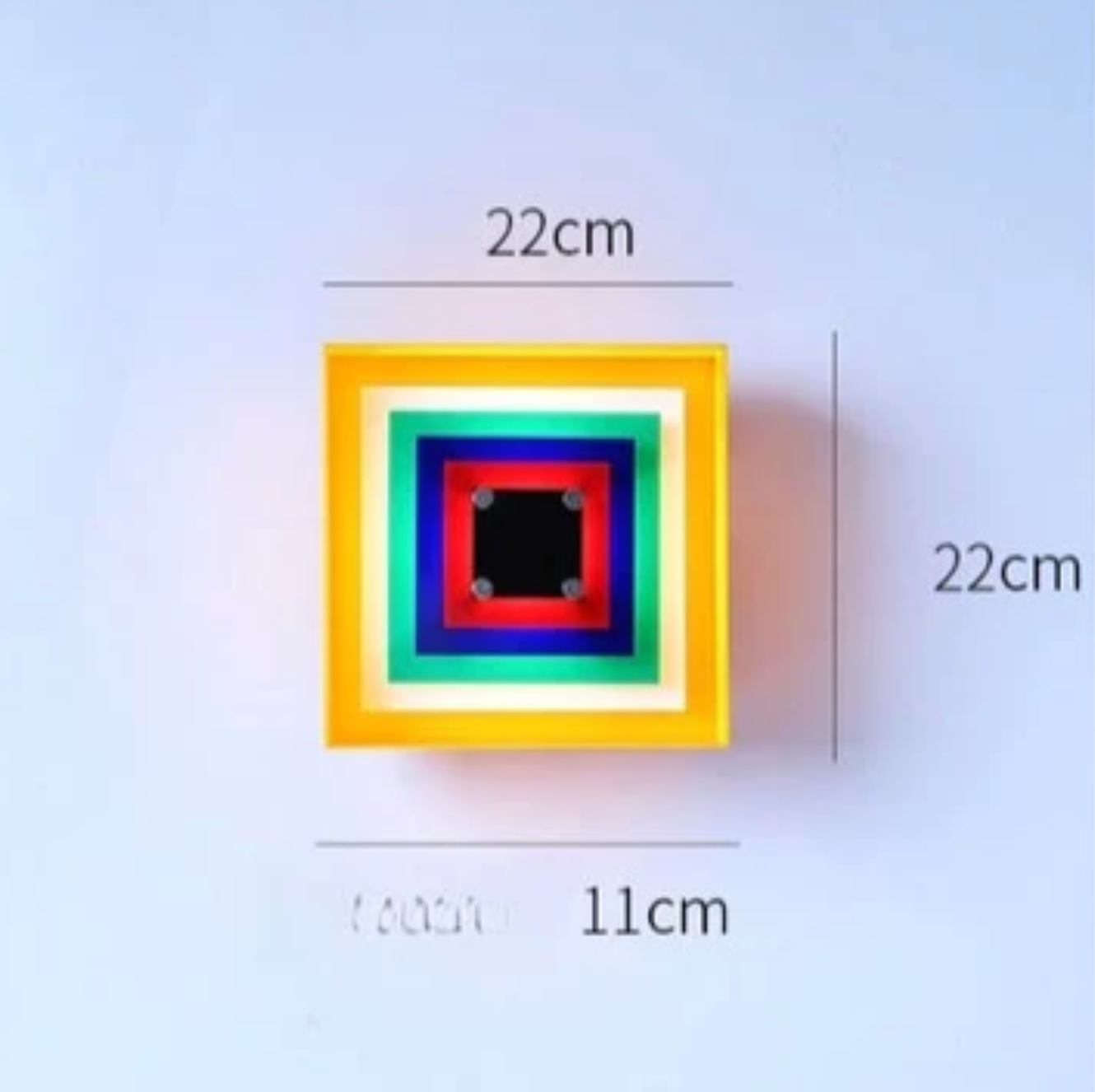 Designerski kinkiet ścienny Geometry – kolorowa lampa dekoracyjna z łańcuszkiem