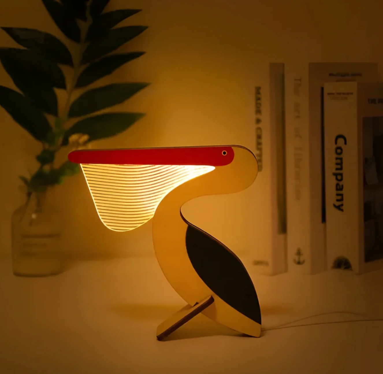 Drewniana lampka nocna LED dla dzieci – dekoracyjna lampka w kształcie zwierząt