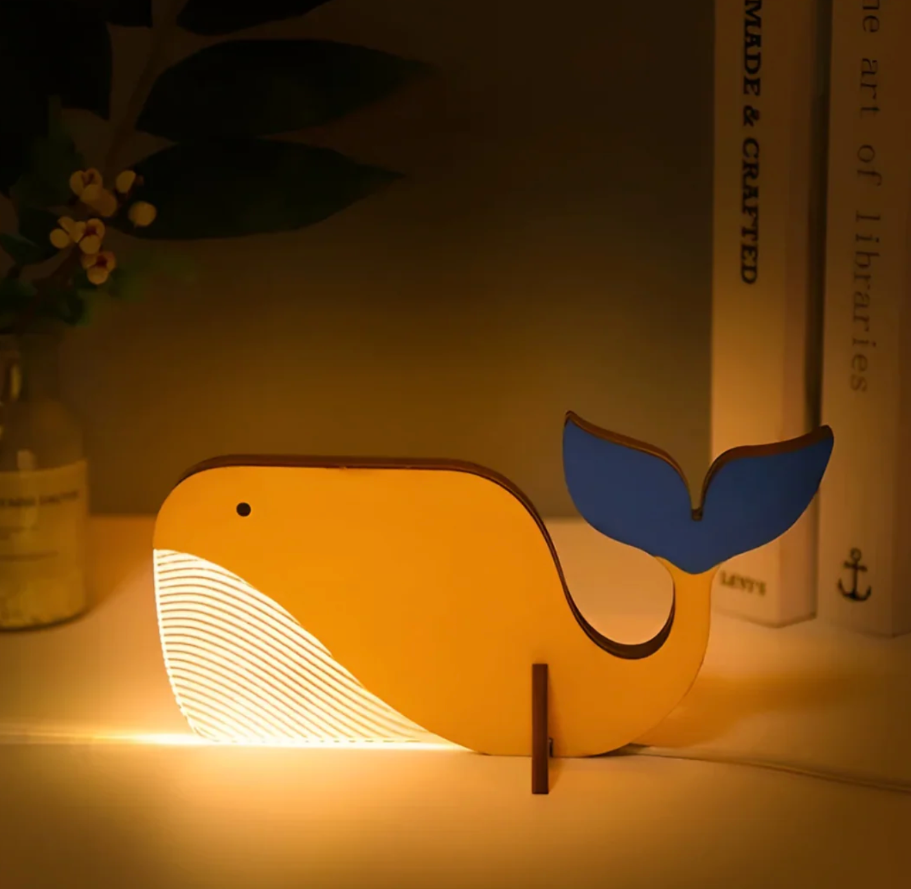 Drewniana lampka nocna LED dla dzieci – dekoracyjna lampka w kształcie zwierząt