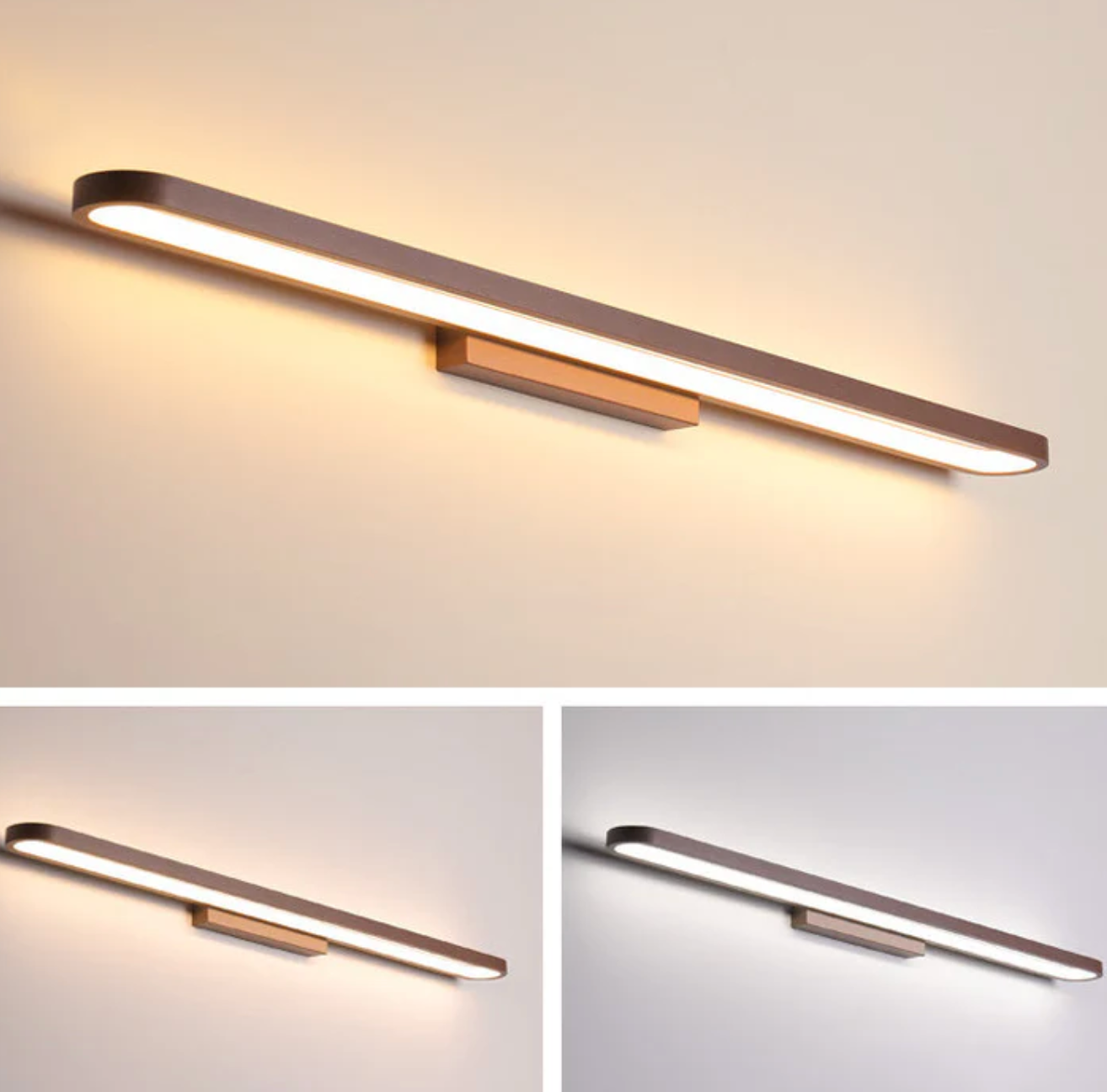 Nowoczesny kinkiet LED nad biurko – minimalistyczna lampa ścienna listwowa