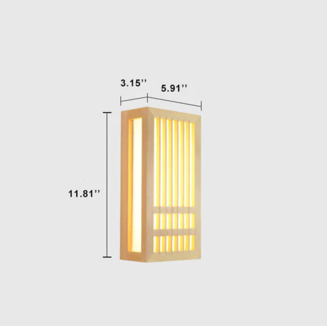 Kinkiet ścienny drewniany LED – lampa w stylu japandi z dekoracyjnym panelem