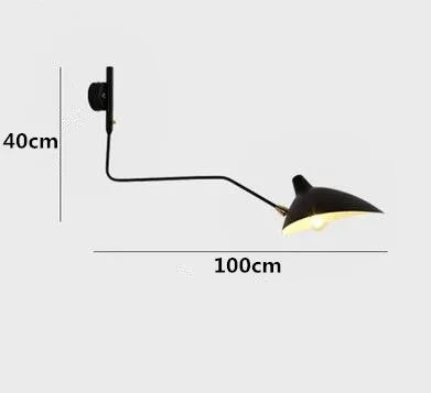 Designerska lampa ścienna z podwójnym ramieniem – regulowana lampa kinkietowa do salonu, biura lub sypialni
