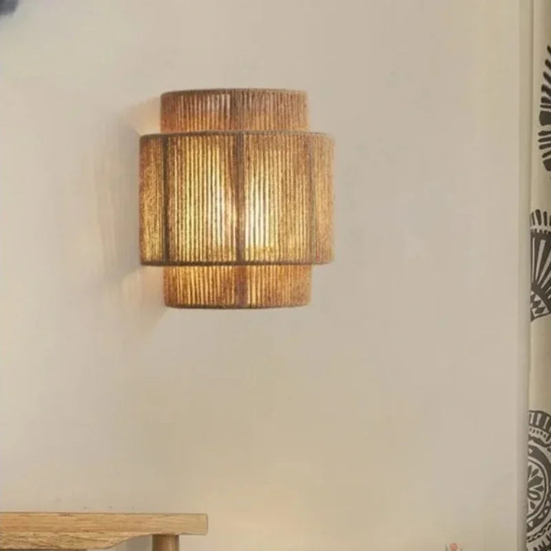 Kinkiet Hikari boho z naturalnego sznura