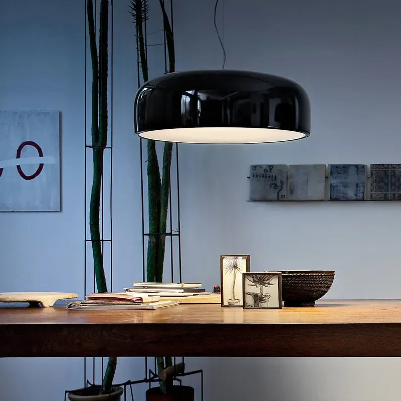 Nowoczesna Lampa Wisząca LED w Kształcie Dysku