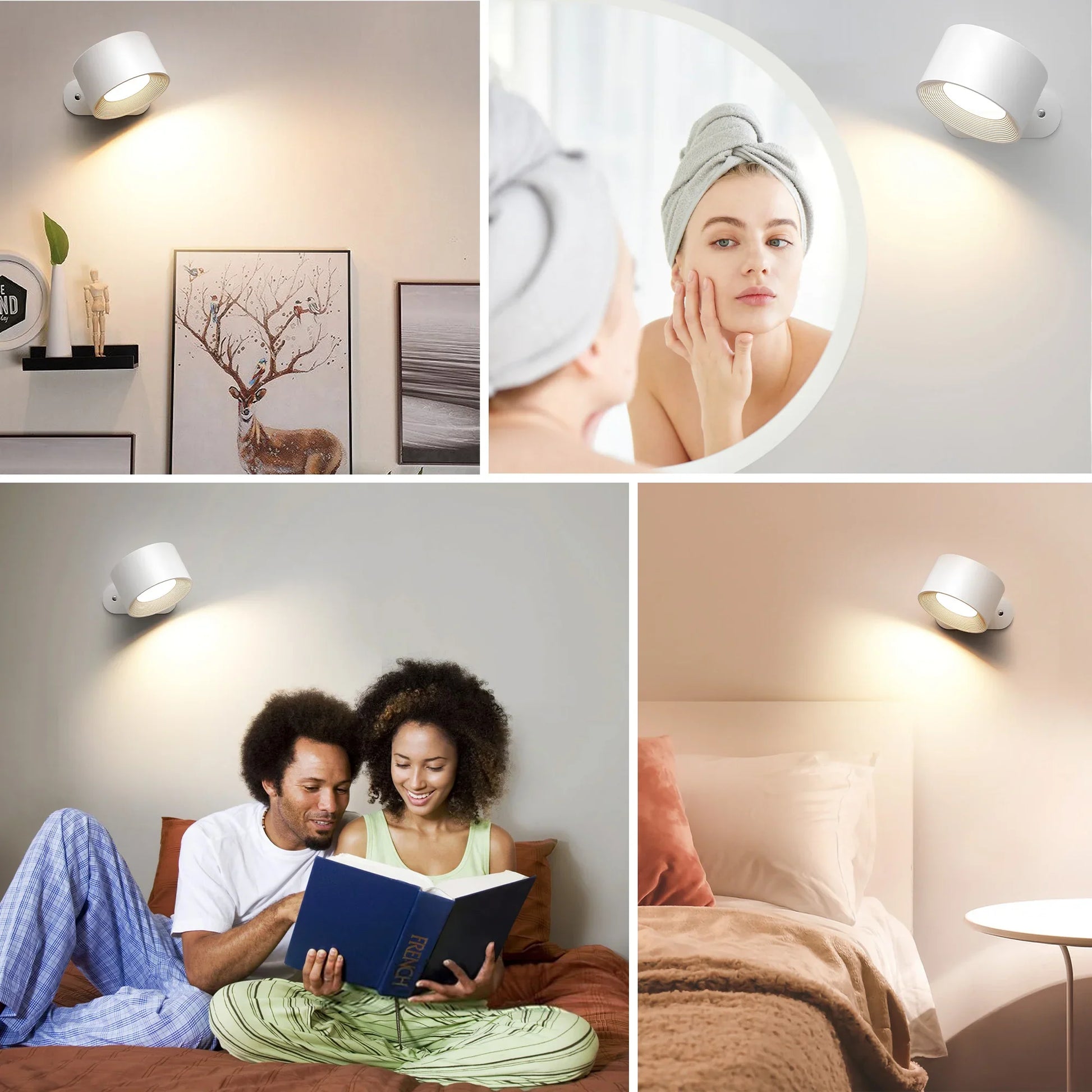 Bezprzewodowa odczepiana lampa ścienna LED