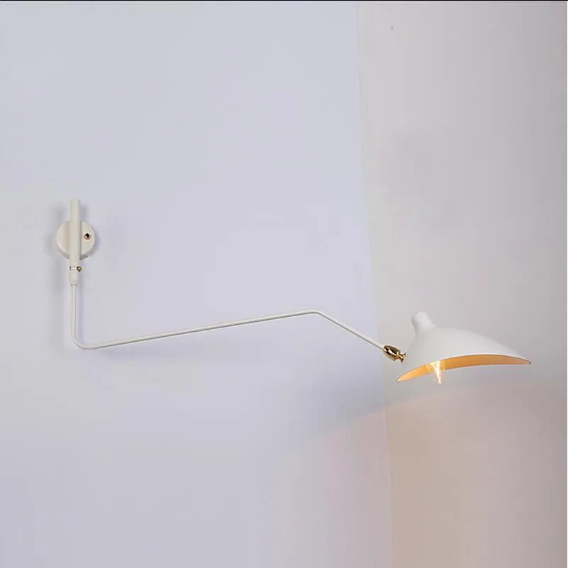 Designerska lampa ścienna z podwójnym ramieniem – regulowana lampa kinkietowa do salonu, biura lub sypialni