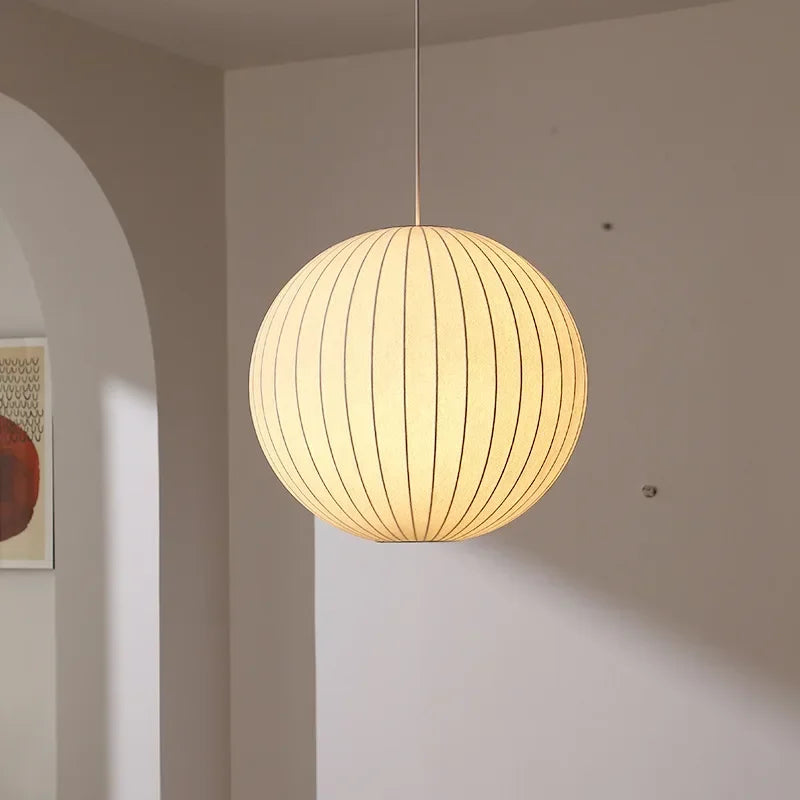 Lampa wisząca kula papierowa LED nowoczesny plafon w stylu japońskim