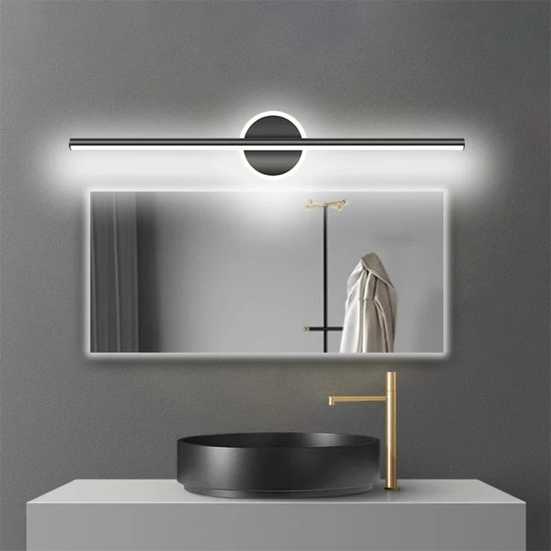 Nowoczesna Lampa Ścienna LED w Kształcie Linii z Okrągłym Elementem – Designerskie Oświetlenie