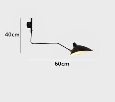 Designerska lampa ścienna z podwójnym ramieniem – regulowana lampa kinkietowa do salonu, biura lub sypialni