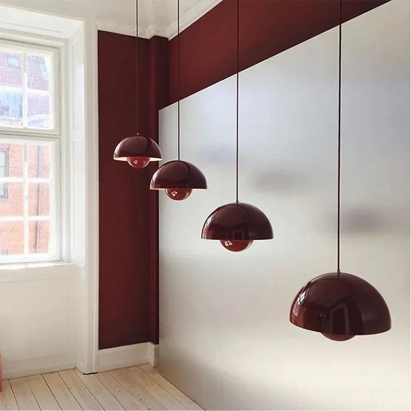 Lampa wisząca LED o półkulistym kształcie