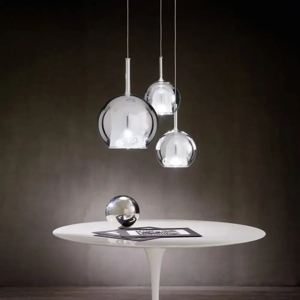 Nowoczesna lampa wisząca z kloszami ze szkła – Lampa sufitowa typu cluster z dymionym szkłem