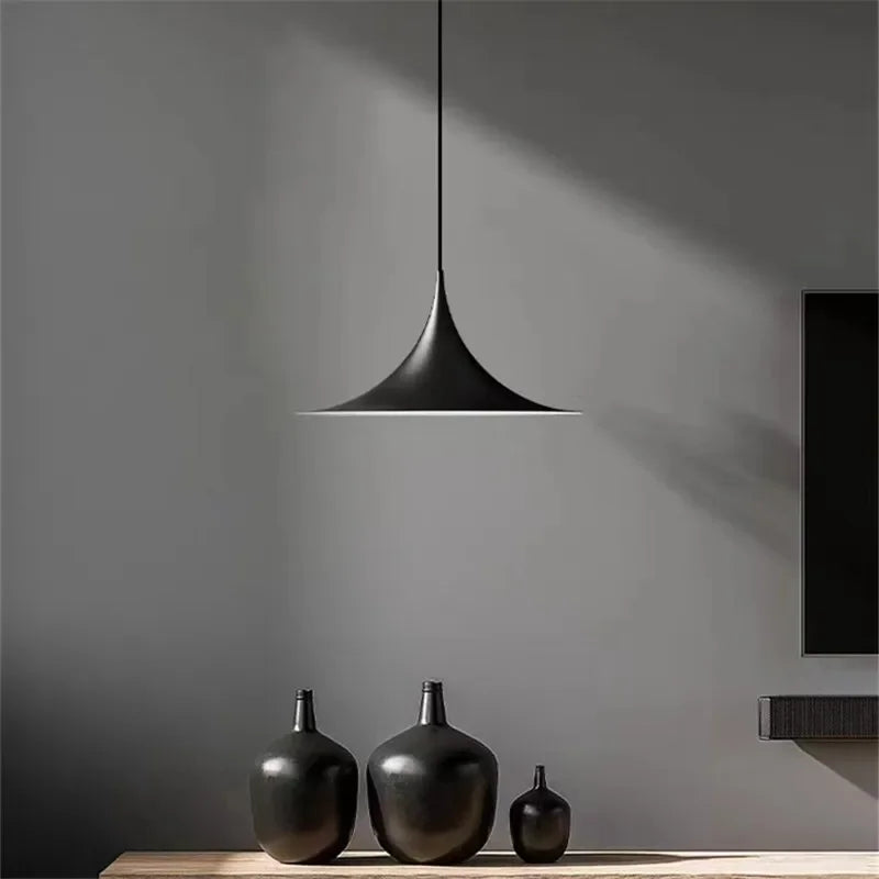 Skandynawska Lampa Wisząca Stożkowa Nowoczesna