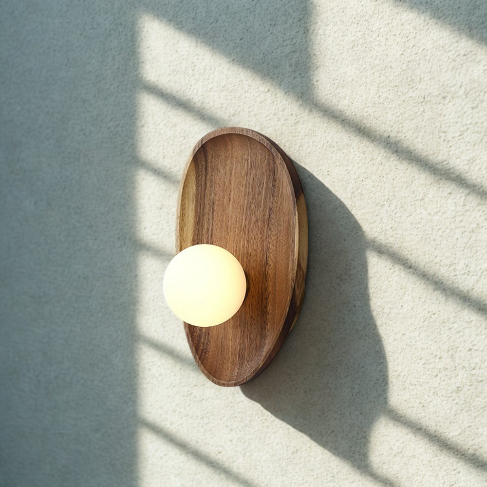 Skandynawska Minimalistyczna Lampa Ścienna LED Z Okrągłym Kloszem