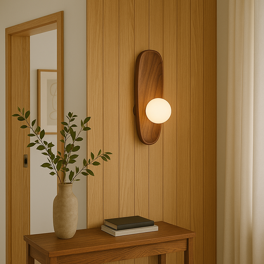 Skandynawska Minimalistyczna Lampa Ścienna LED Z Okrągłym Kloszem