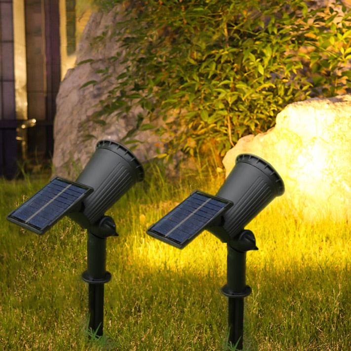 Solarne Reflektory Ogrodowe LED Z Regulacją Kąta Świecenia Zestaw 2 Sztuki