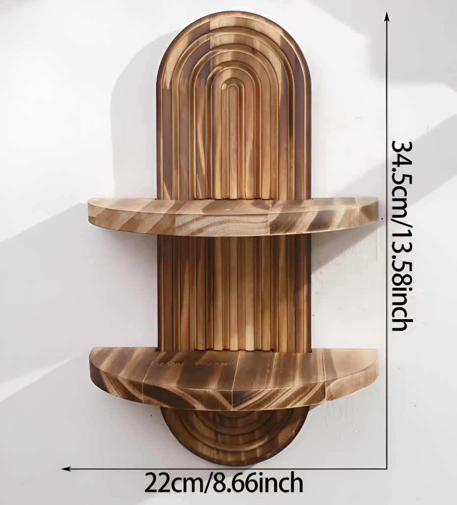 Tymber Geometryczne Drewniane Półki Ścienne – Nowoczesny Design do Dekoracji Wnętrz Półki Drewniane