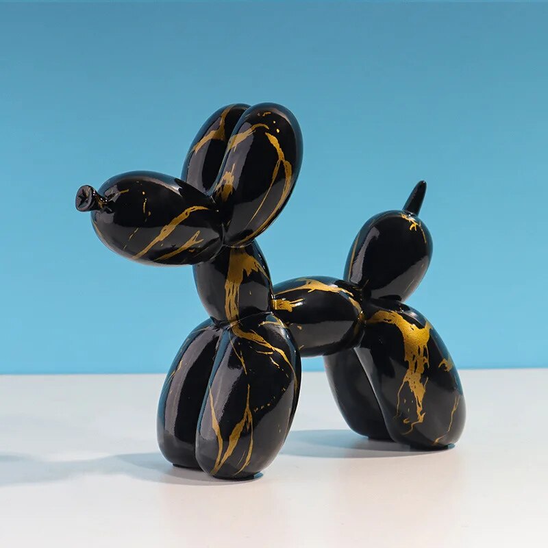 Unikalna Inflatable Dog Decoration z Wysokiej Jakości Żywicy – Ręcznie Wykonana, 21x17x9 cm, Kolorowa Figura do Wnętrz