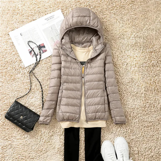 Damska Ptyś Kurtka Wodoodporna – Kapturem i Izolacją