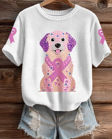 Alwina – Różowa koszulka solidarności z pieskiem