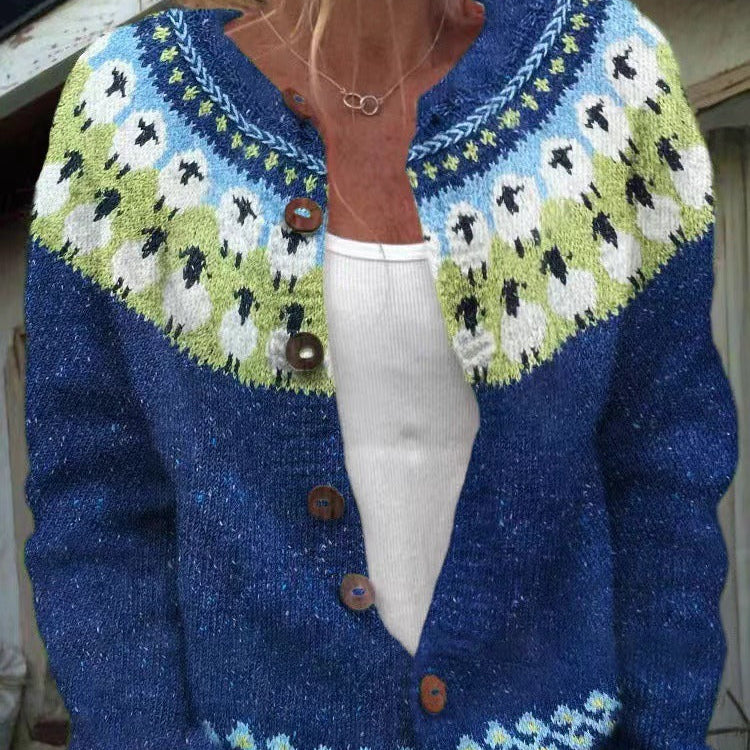Sophie | Vintage Islandzki Sweter z Wełny