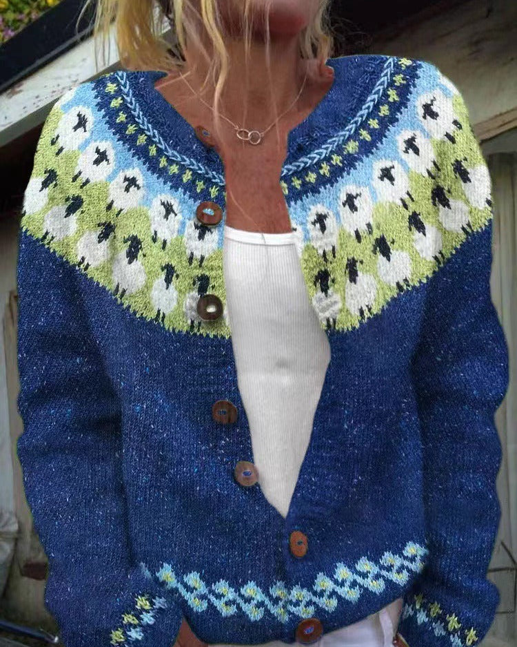 Sophie | Vintage Islandzki Sweter z Wełny
