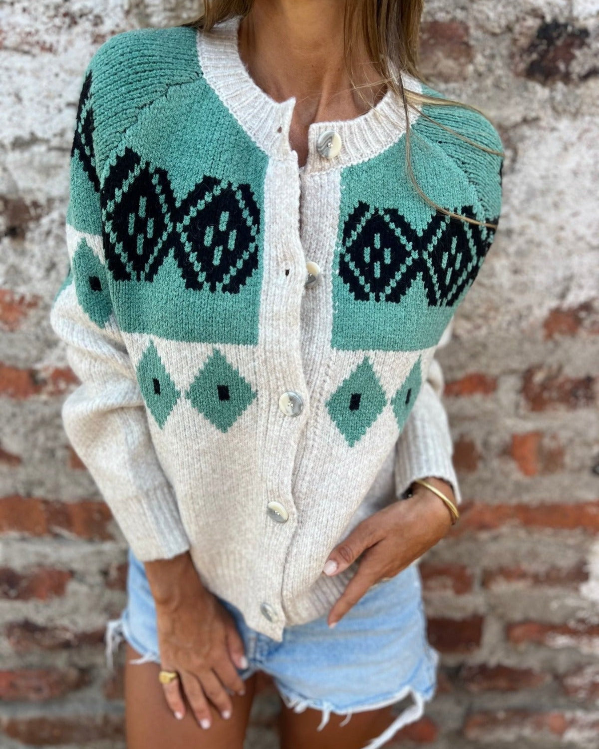 Allison | Vintage Islandzki Sweter z Wełny