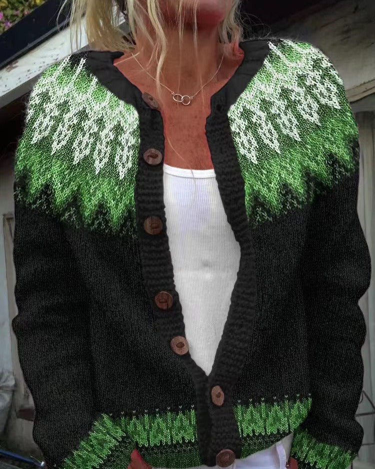 Sadie | Vintage Islandzki Sweter z Wełny