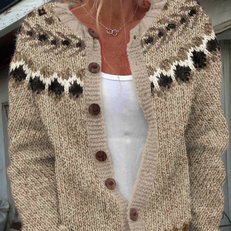 Aubree | Vintage Islandzki Sweter z Wełny