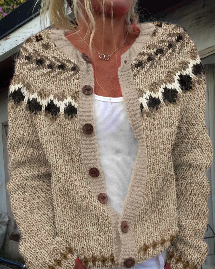 Aubree | Vintage Islandzki Sweter z Wełny