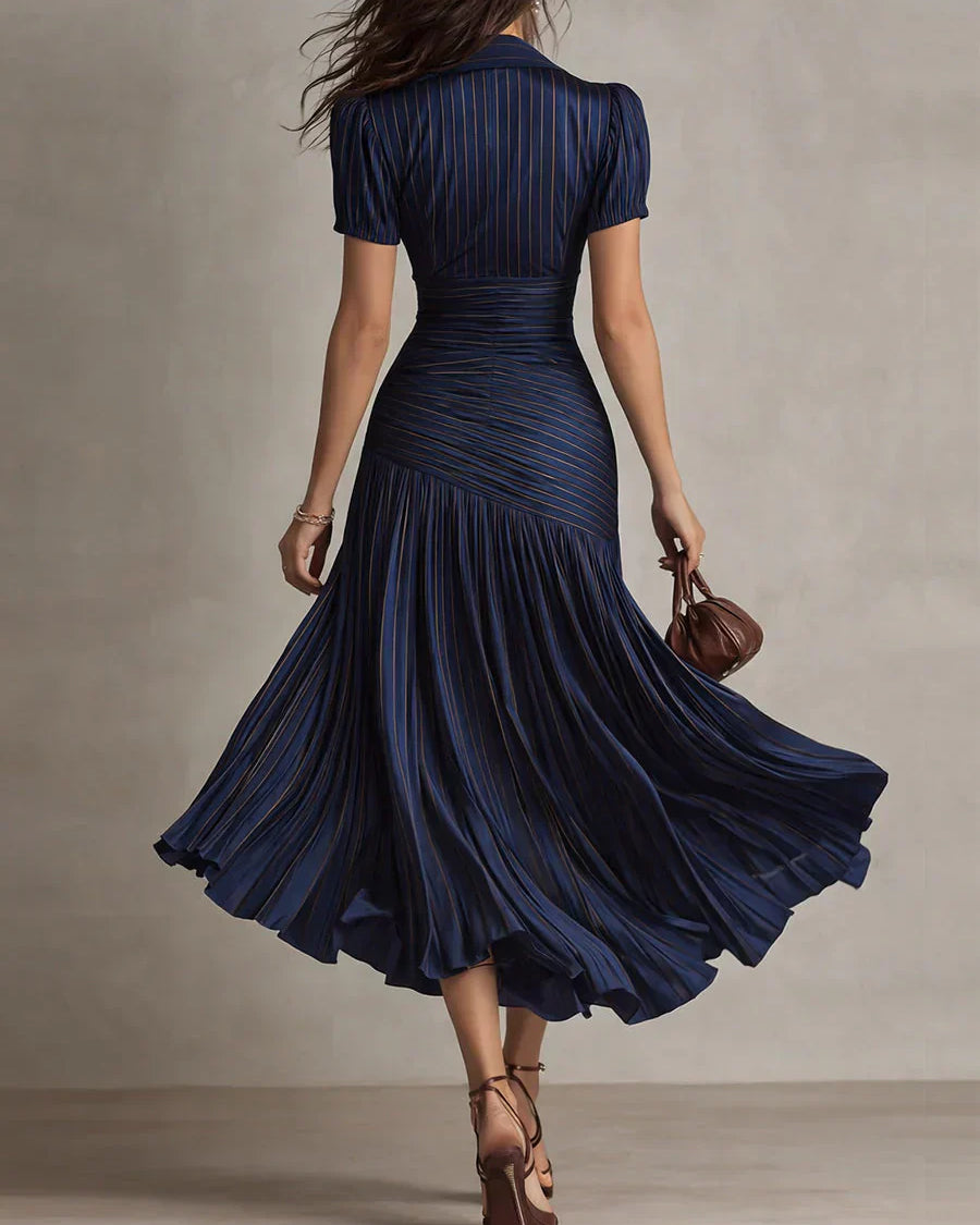 Florencja | Vintage Elegancka Sukienka Maxi z Chiffonu
