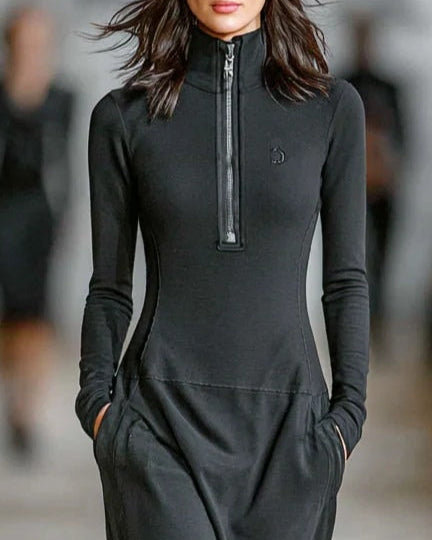 Galythia – Sportowa sukienka maxi z półgolfem