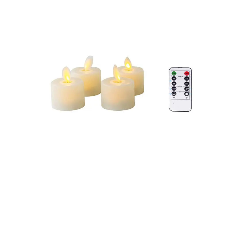 Zestaw Świeczek LED Tea Light Bezpłomieniowe Migoczące Z Pilotem I Timerem