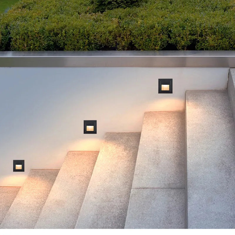 Zewnętrzna Lampa LED Ogrodowych Wpuszczana Oprawa Krokowa