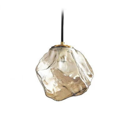 Nowoczesna Lampa Wisząca z Nieregularnym Szklanym Kloszem