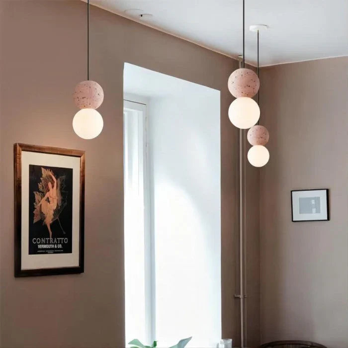 Lampa Wisząca LED „Podwójna Kula”