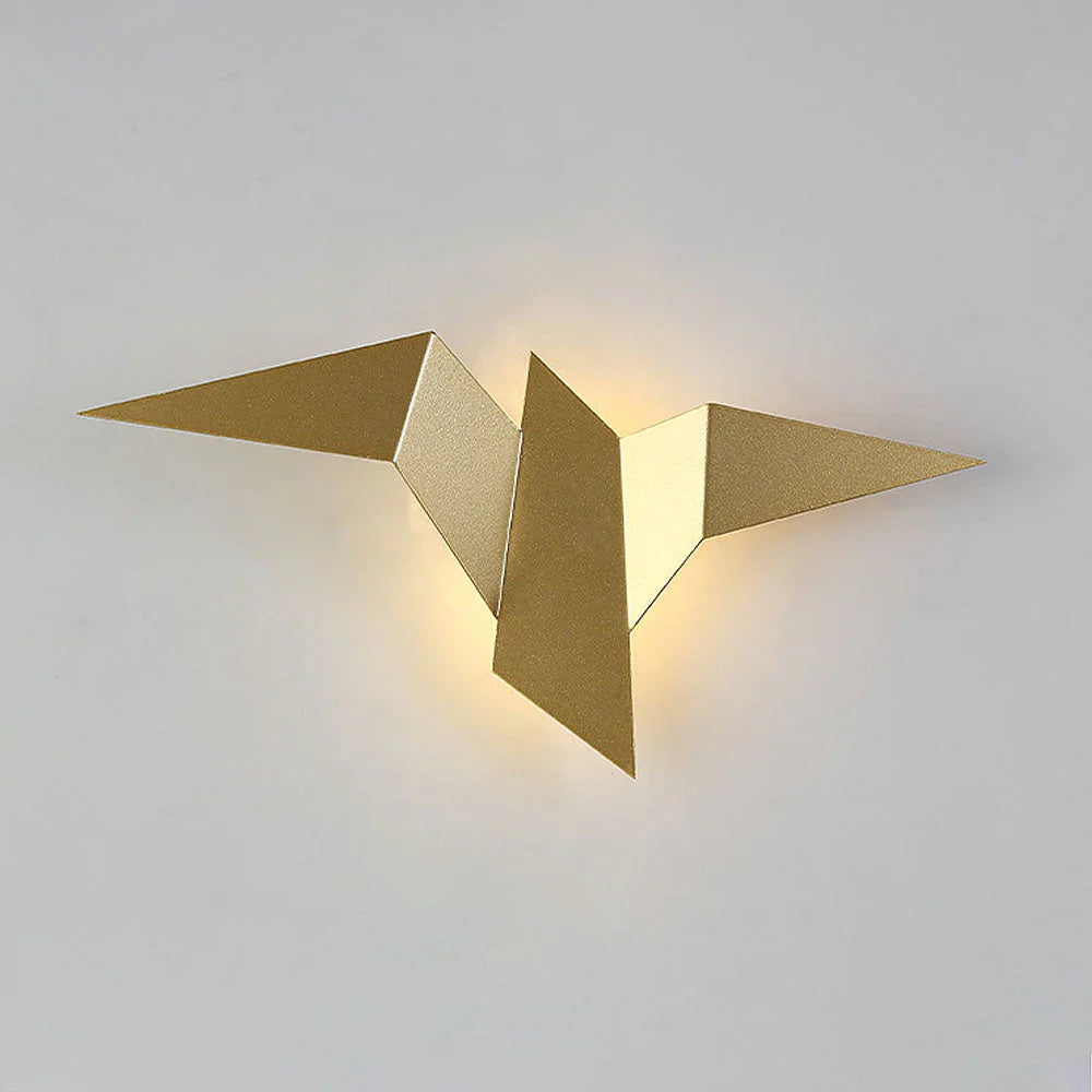 Nowoczesna lampa ścienna LED origami ptak – kinkiet dekoracyjny