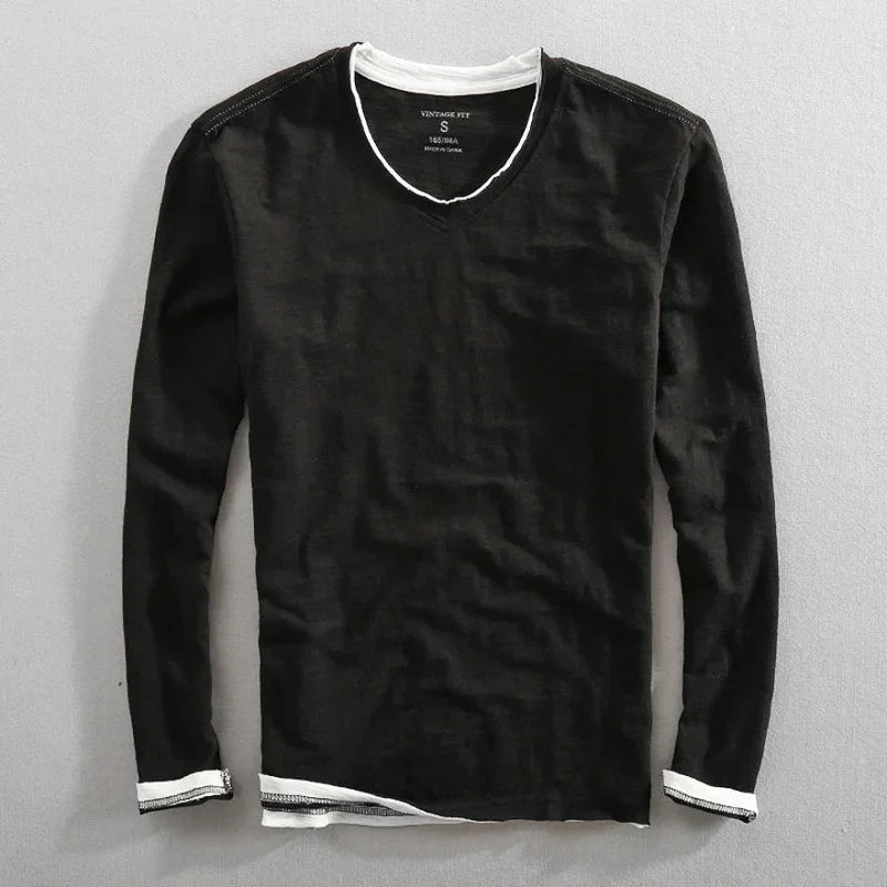 Natan – Bawełniany T-shirt z długim rękawem