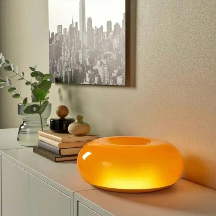Lampa ścienna LED „donut” – designerska oprawa oświetleniowa z efektem świetlnej aureoli