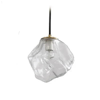 Nowoczesna Lampa Wisząca z Nieregularnym Szklanym Kloszem
