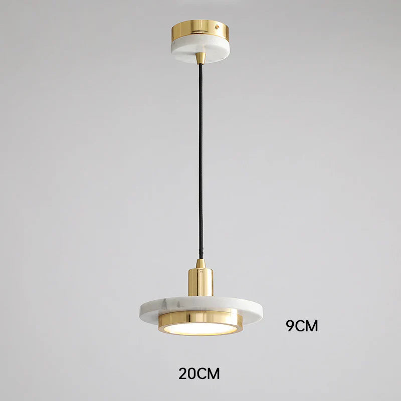 Nowoczesna Lampa Wisząca z Detalem w Stylu Marmuru