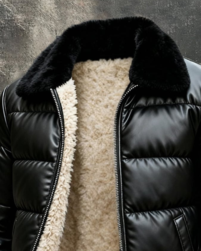 Branik – Ocieplana kurtka vintage leather-look