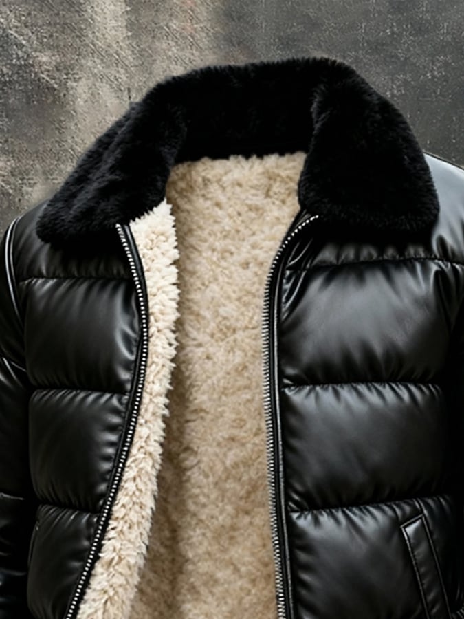 Branik – Ocieplana kurtka vintage leather-look