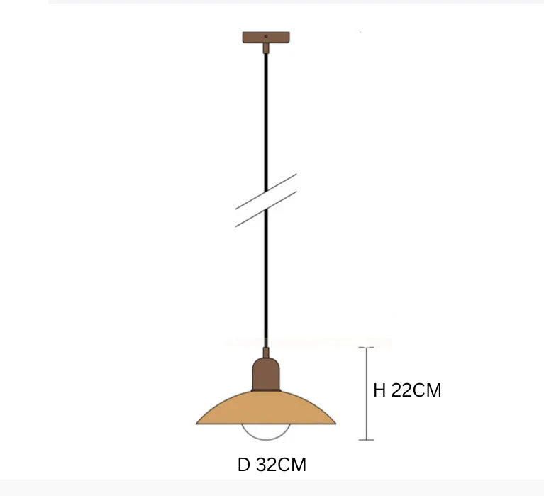 Nowoczesna lampa wisząca z dwukolorowym designem i metalowym kloszem Bauhaus