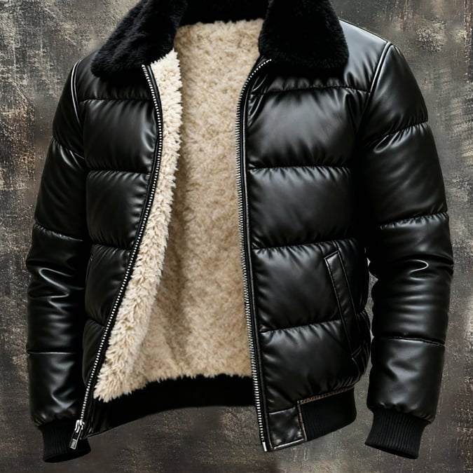 Branik – Ocieplana kurtka vintage leather-look