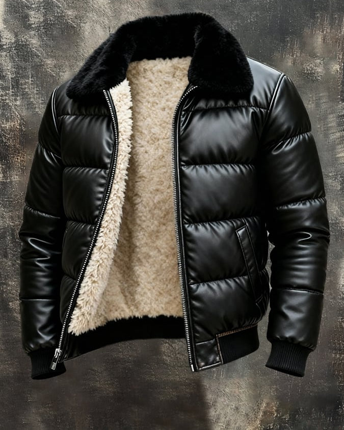 Branik – Ocieplana kurtka vintage leather-look