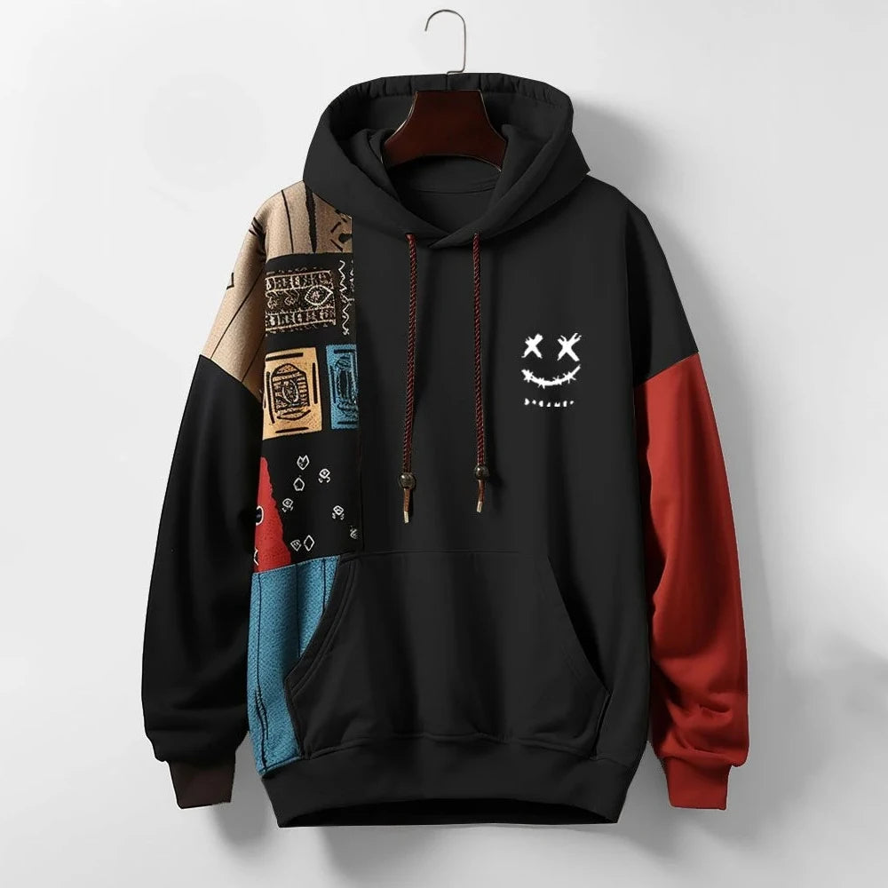 Wyric – Bluza z kapturem patchwork